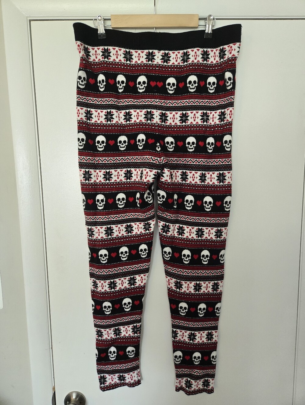 Torrid Knit Sweater Pants Skull And Heart Fair Isle Size 3 - Picture 2 of 4